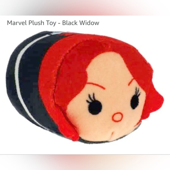 Tsum Tsum Marvel Black Widow Stackable Plush Red Black White Avengers Collectibl - Picture 1 of 13